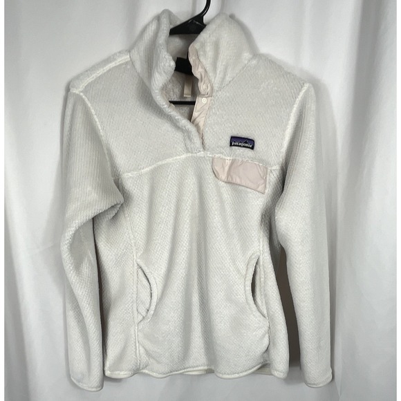Patagonia Jackets & Blazers - Patagonia Snap-T Women's White Snap Pullover Jacket Long Sleeve Size Medium